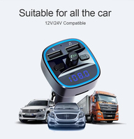 Chargeur de voiture double USB avec navigation DSP, commande vocale intelligente, émetteur FM, fonction stéréo, lecteur MP3 sans fil