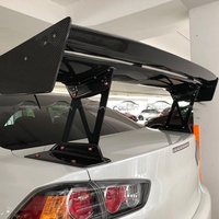 Aileron arrière simple en fibre de carbone style V (noir carbone) pour Mitsubishi Evolution EVO Lancer 10 X