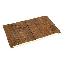 Panneau d'isolation murale extérieure en acier revêtu de pierre colorée de haute qualité, écologique, imperméable, pour chambre froide, hôtel, villa