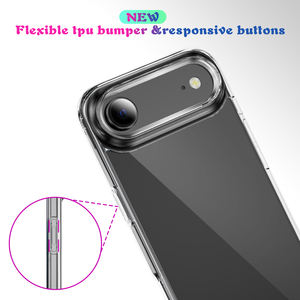 Étui de téléphone pour iPhone Air, protection contre les chocs, transparent, en TPU, pare-chocs rigide en <span class=keywords><strong>PC</strong></span>, rebord surélevé pour l'appareil photo, <span class=keywords><strong>écran</strong></span> anti-rayures - Product Image 4