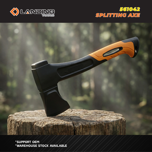 Hacha de camping Landing 561042 de 360 mm con cabeza de acero al carbono de 750 g para cortar leña de alta resistencia - Product Image 4