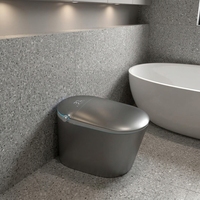 Toilette intelligente automatique en céramique au design moderne, bidet électrique, siphon en S, siège chauffant à gravité pour usage hôtelier et résidentiel