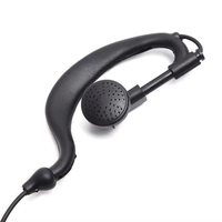 Auricolare Economico ETA-001 con Gancio per Orecchio, Microfono per Guide Turistiche, Kit Universale Tipo K per Walkie-Talkie con Clip