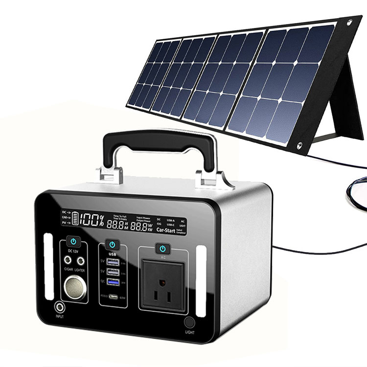 Solar Charging Outdoor Portable Power Station 500W With PD60W