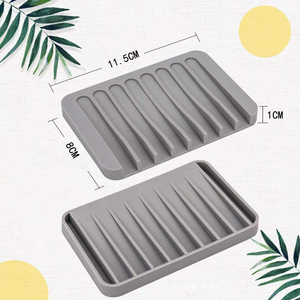 Support de <span class=keywords><strong>Savon</strong></span> <span class=keywords><strong>et</strong></span> Éponge en Silicone Écologique pour Cuisine, <span class=keywords><strong>Porte</strong></span>-<span class=keywords><strong>Savon</strong></span> Égouttoir pour Salle de Bain - Product Image 1