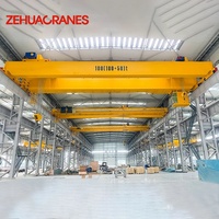 Grue à pont à double poutre en acier Q235B de 32, 50 et 100 tonnes, fabriquée en Chine, avec hauteur de levage de 6 m, 9 m, 12 m et 18 m