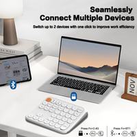 JOMAA Keypad Numerik Nirkabel Isi Ulang 2.4G+BT Dual-Mode Multi-Perangkat 36-Tombol untuk PC/Laptop/Tablet