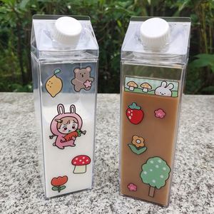 Nouvelle conception de bouteille d'eau à la mode. Bouteille d'eau en acrylique transparente mignonne pour le sport, 500 ml, 1000 ml, avec bouchon - Product Image 2