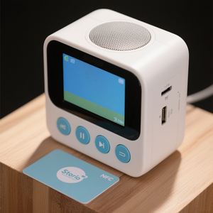 Máquina de cuentos NFC para niños pequeños con WiFi y control de aplicaciones, altavoz de narración de cuentos Bluetooth para niños, fábrica ODM como Yoto y Tonie - Product Image 4