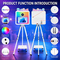 Cabina de Fotos DSLR Colorida de Fácil Instalación con Soporte para Impresora, Cámara Photobotoh, Pantalla Táctil de 15.6 Pulgadas, Cabina de Fotos Selfie