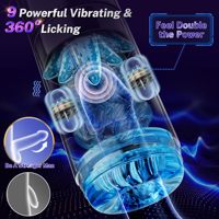 KI-Synchronisierter Taschenmasturbator für Männer, Penispumpe mit Stoß-, Rotations-, Vibrations- und Saugfunktion, Männlicher Masturbator mit LCD-App-Steuerung