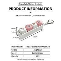 Custom Acrylic square Mechanical Keyboard Tactile Keycap Switch Tester Keychain Flexible Cartoon Pattern Finger Spinner Toy UV