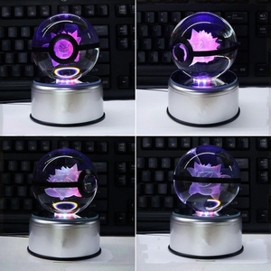 Hot Sales 5/7cm Crystal <b>Ball</b> Lamp Pokemo GoPlus 3D Crystal <b>Ball</b> <b>Led</b> Crystal Pokeball Glass Toys Custom Diy Birthday Gifts <b>Balls</b> - Product Image 2