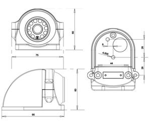 AHD Xe Xe Tải IP67 An Ninh CCTV Không Thấm Nước Bên View Máy Ảnh Đối Với Xe Buýt - Product Image 5
