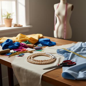 Catena di perline in legno Ilan 16mm 110cm, perline in legno naturale per la creazione di abbigliamento - Product Image 2