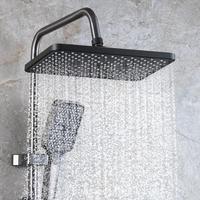 Système de douche thermostatique monocommande gris anthracite 4 fonctions avec effet pluie, ambiance hôtelière, prix usine