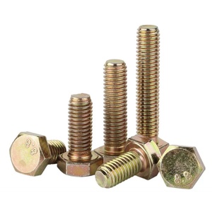 アメリカ標準ASME B18.2.1 M24ボルトUNC UNFスチールグレード2亜鉛メッキ六角ボルト - Product Image 4