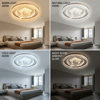 Lámpara LED de Techo Empotrada Premium con Control Remoto, 3 Colores Cambiables, Diseño Geométrico Circular, Larga Vida Útil
