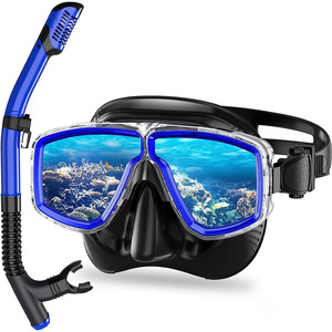 Máscara de Snorkel con Snorkel de Punta Seca, Antivaho, de Silicona, Equipo de Buceo, Talla Única - Product Image 4