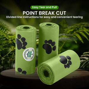 Köpek temizleme 8 adet/takım tek kullanımlık ve çevre dostu Bolsas Para Perros köpek kaka torbası dağıtıcı biyobozunur atık torbası tutucu ile - Product Image 4