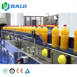Full automatic concentrate fruit juice beverage 500ml plastic bottle hot filling machine