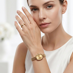Relojes para mujer de nicho, de alto valor, artísticos, versátiles, sencillos y elegantes, con esfera ovalada. - Product Image 2