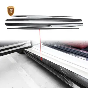 For Mercedes Bens S Class Coupe C217 S63AMG CSS Style Carbon Fiber 4 PCS Car Side Skirts Extensions Splitter