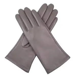 SLW002 OEM señoras mujeres venta al por mayor moda genuina piel de cordero piel de oveja conducción forro de lana guantes de cuero guantes de punto de invierno