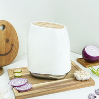 Ensemble de 6 couteaux en acier inoxydable ultra-affûtés avec revêtement doré et bloc en plastique
