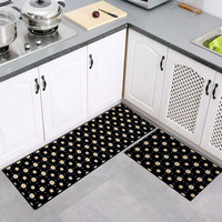 Tapis de cuisine moderne en polyester personnalisé pas cher, lavable et antidérapant