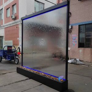 Divisor de ambientes con pared de cristal y cascadas interiores para casas - Product Image 2