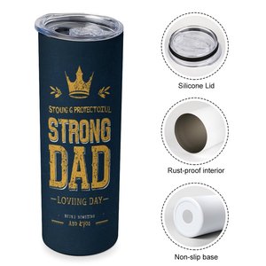 Vaso Térmico de Acero Inoxidable de 20oz Strong Dad, Personalizado con Foto, Aislamiento al Vacío, Diseño Personalizado - Product Image 3