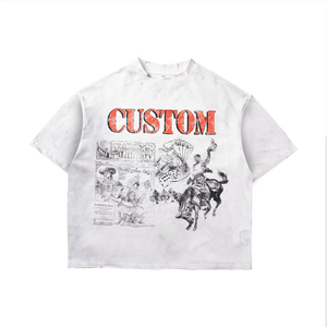 T-Shirt Oversize in Cotone 100% per Uomo, Effetto Lavaggio Vissuto, Personalizzabile, Ecologico, Traspirante, Stampa Digitale - Product Image 1