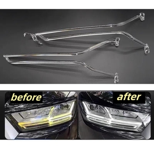 ไฟหน้า LED ใหม่ แบบ DRL หลอดอะคริลิค แถบไฟนำแสง แถบไฟ DRL ไฟส่องสว่างเวลากลางวัน สำหรับ <span class=keywords><strong>Q7</strong></span> ปี 2016 2017 2018 <span class=keywords><strong>2019</strong></span> - Product Image 2