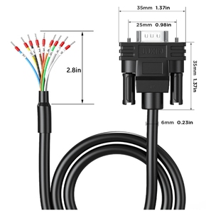 Cable de Extensión Serial Macho DB15 26AWG, Conector Adaptador Chapado en Oro, Extremo de Cable Desnudo, Herramienta de Diagnóstico Automotriz, Personalizable - Product Image 6