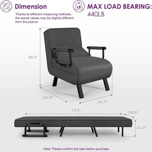 <b>Folding</b> <b>sofa</b> <b>bed</b>, dual-use, multi-functional single <b>folding</b> <b>sofa</b> <b>bed</b>, simple and comfortable <b>sofa</b> chair. - Product Image 2