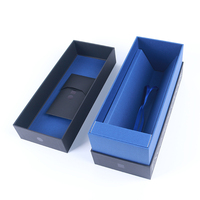 Emballage rigide en papier avec logo personnalisé de haute qualité Coffrets cadeaux de vin à fermeture magnétique Boîte à vin à champagne en verre à bouteille unique