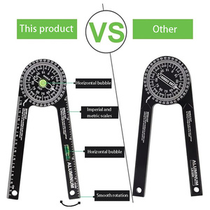 热销水平气泡360度角卷尺。公制和英制单位木工角尺 - Product Image 2