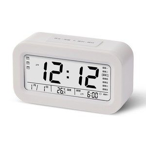 <b>Large</b> Screen Electronic Alarm <b>Clock</b> With Smart Night Light Voice Broadcast Charging High Volume Three Alarms For Students - Product Image 3