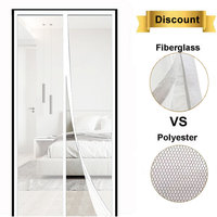 Rideau magnétique de porte d'hôtel d'écran d'insecte de fibre de verre durable de style moderne