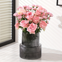 Grande taille nordique fleur Vase salon chambre bureau créatif décor à la maison hydroponique verre Vase