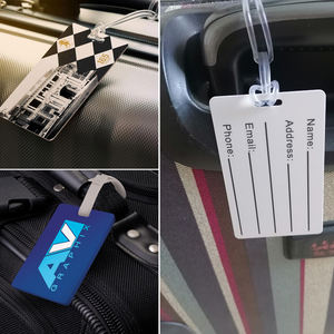 Tag bagasi PVC plastik keras hadiah promosi dirancang dengan elegan untuk Aksesori Perjalanan - Product Image 2