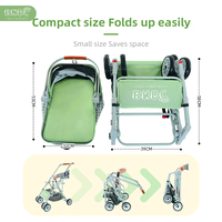 2023 nouveau design pliable meilleur vendeur luxe nouvellement conception 4 roues main pousser chariots pour animaux de compagnie pas cher grand chien poussette