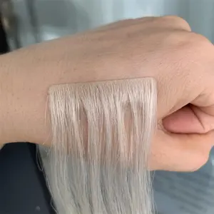 v light new product Russian hair extension cuticle aligned hair bone straight hair light color Invisible Tape in extensions