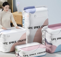 Sac de compression vertical sans gaz, sac de rangement sous vide épaissi pour compression sous vide