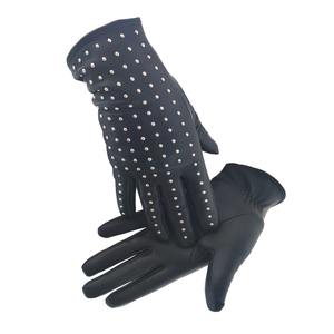 Usine Personnalisé Femmes Nouveau Design En Peau De Mouton Élégant Clouté En Cuir Véritable <span class=keywords><strong>Gants</strong></span> - Product Image 4