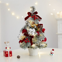 Nouvelle Collection 2027 : Mini Sapin de Noël Artificiel Floqué Effet Neige (30cm/40cm) pour Décoration de Bureau et Fêtes - Vente en Gros