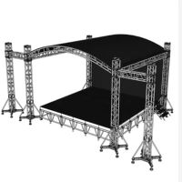 Système de base de demi-coupleur pour scène en treillis carré en alliage d'aluminium avec capacité de charge de 750 kg