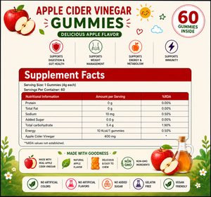 ผลิตภัณฑ์ PIOUS LABORATORIES แอปเปิ้ลไซเดอร์ไวนิเกอร์ ACV กัมมี่แบบเคี้ยวได้ รสผลไม้ บำรุงสุขภาพ รูปแบบการบริโภคที่สะดวก  ปรับแต่งได้ - Product Image 4