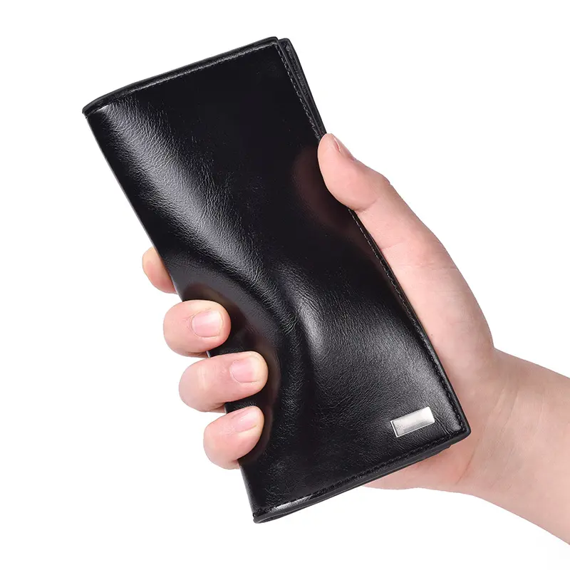 الجملة محفظة جديد الرجال الأزياء الأعمال جلد ناعم متعددة فتحة للبطاقات محفظة الرجال محفظة طويلة جلدية
